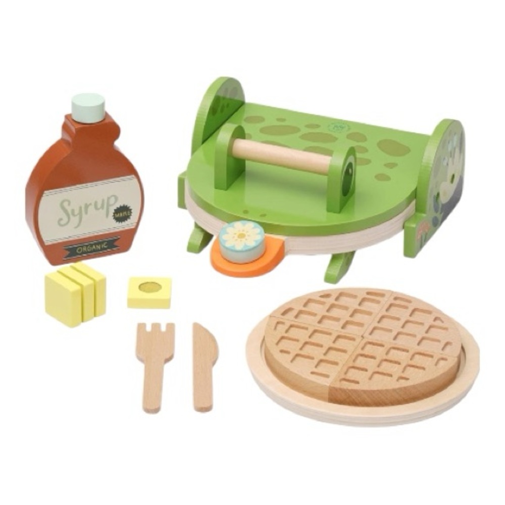 Manhattan Toy Ribbit Waffle Maker Wooden Cooking Set - Picture 2 of 9